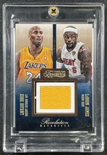KOBE BRYANT LEBRON JAMES 2012 PANINI TIMELESS TREASURES REVOLUTION GU JERSEY /75