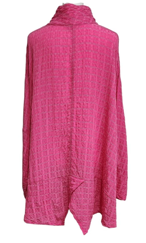 Vestido para matar a Jane Mohr rosa con botones dobladillo asimétrico de algodón talla única Foto 3 de 4