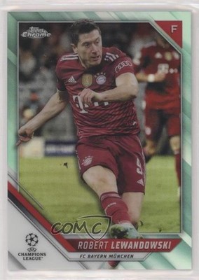 2021 Chrome UEFA Champions League Aqua Refractor 155/199 Robert Lewandowski 7y2