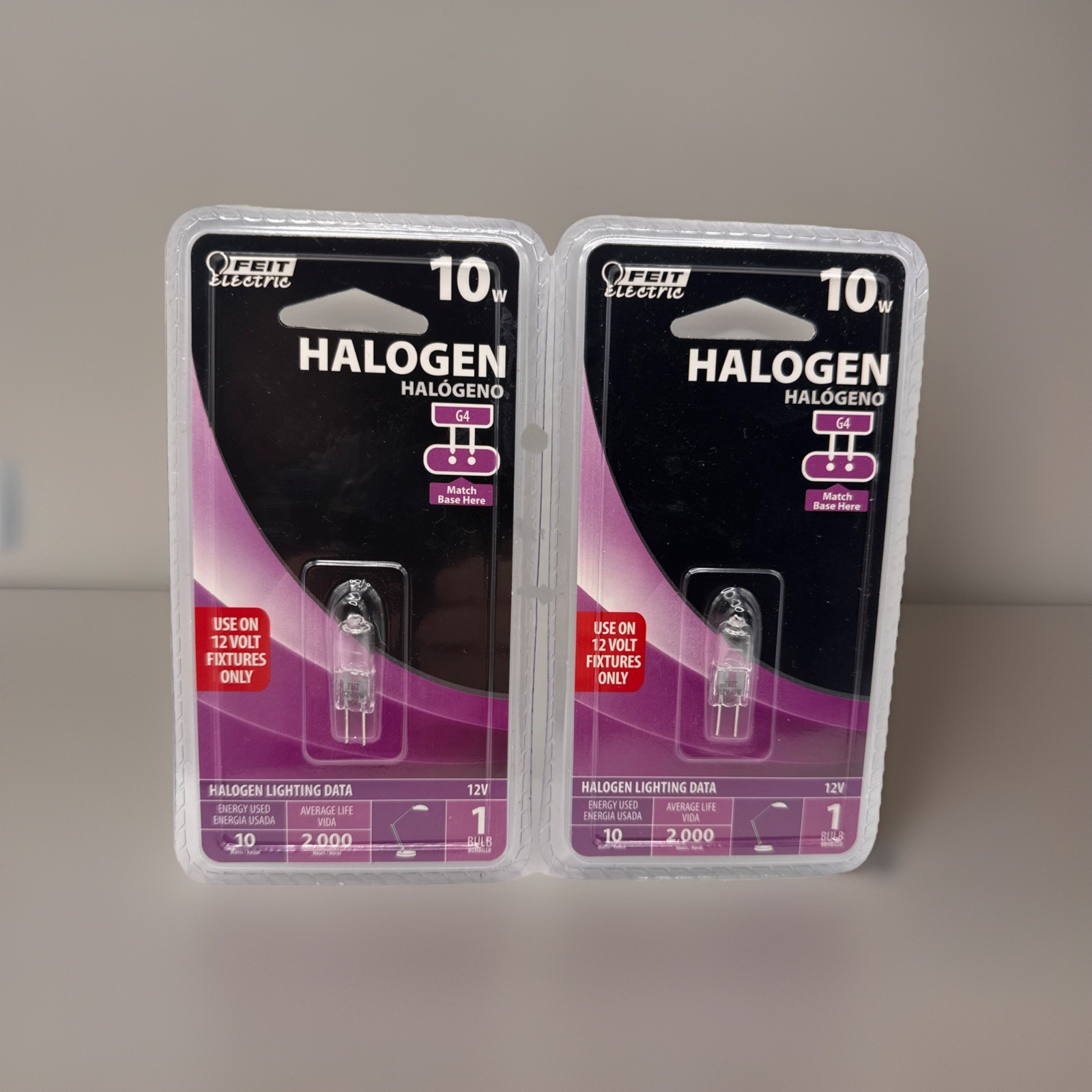 Feit Electric 10W Watt G4 Halogen Bulb for Lamp Lighting Etc