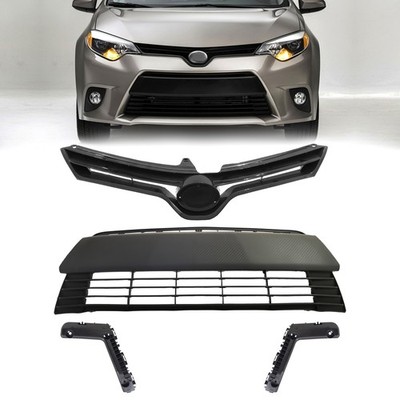 For 2014 2015 2016 Corolla LE Front Bumper Upper Lower Grille Support Brackets