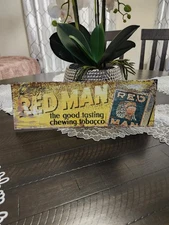 1950s REDMAN  Tobacco Advertising Tin Sign