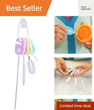 Details 4-Piece Bottle and Cup Cleaning Brush Set with Key Ring  Ergonomic Grip