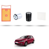 Hoffcar Wartungskit - 4 Filter FüR VW Polo V (6R, 6C) 1.4 TDI 77KW Ab 2014