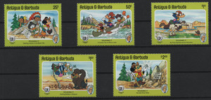 Set "150 anni nascita Mark Twain", 1985 - Antigua & Barubda - DISNEY** [DIS302a]