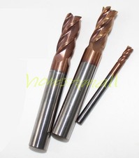 1PCS Wolfram Stahl 4-Flute Schaftfräser Tialn CNC Beschichtet Flach Metall