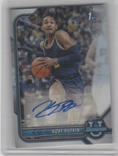 2022 Bowman University Basketball Kobe Bufkin #BCPA-KB Chrome Prospect Autograph
