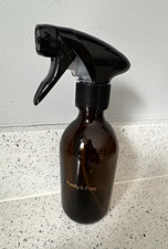 Purdy & Figg Brown Glass Spray Bottle with Black Trigger Nozzle