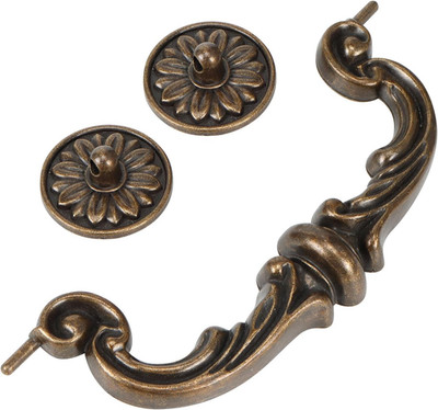 4Pcs Vintage Drop Bail Pull Handles- 6 Inch Hole Center Antique Bronze Cabinet D
