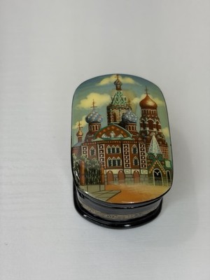 Russian Lacquer Box with St.Basil's Cathedral