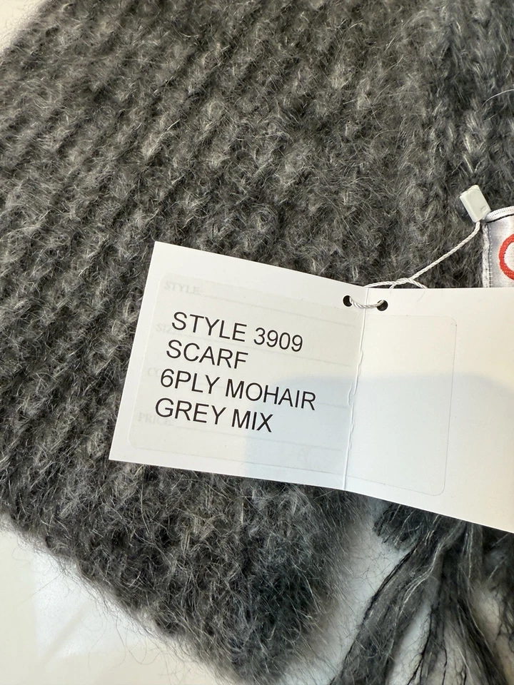 Bufanda Corgi Luxury Mezcla Mohair Mohair 195 cm Gris Mezcla Foto 3 de 4