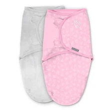 SwaddleMe by Ingenuity Original Swaddle, Size Small/Medium, Pink Hearts 