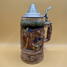 Vintage Toyo Japan Beer Stein Musical Pewter Lid 8