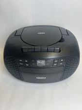 Jensen CD-550 Portable AM/FM Stereo Receiver Boombox CD Player & Cassette - Wrks