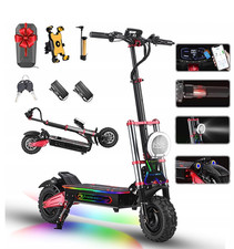 6000W 11 inch Electric Scooter 60V 38Ah Offroad Folding E-Scooter 55MPH BOYUEDA