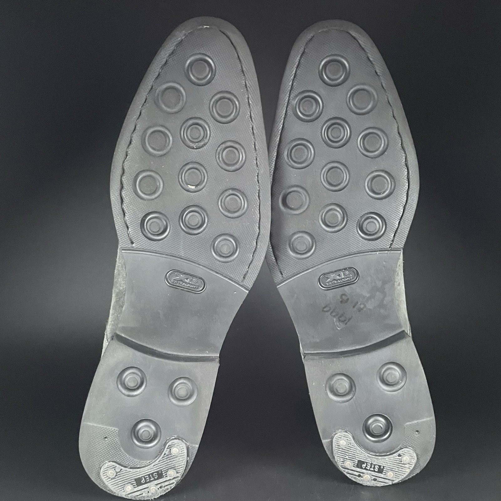 SAOLA Scarpe eleganti derby uomo Magnanni taglia 11 5 M grigio scamosciato brogue punta cappuccio stringate