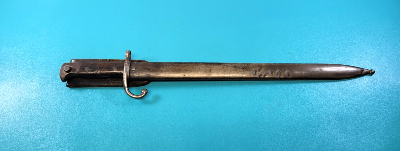 WWI French Model 1914 Remington Rifle Extended Marks Bayonet Sheath & Frog TR569