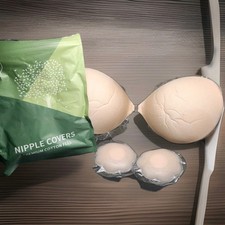 Nipple Covers Women Silicone Pads Invisible Breast Bra Reusable Adhesive Size C