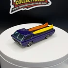 Vintage Hot Wheels Redline Deora Purple HK Base - Good Condition, Repro Boards