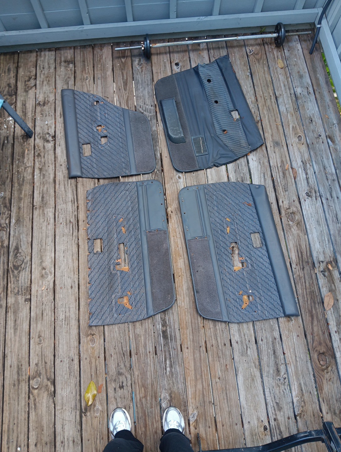 1988-1990 Toyota land cruiser FJ60 Gray Door Panel Set/center Pillar Covers OEM