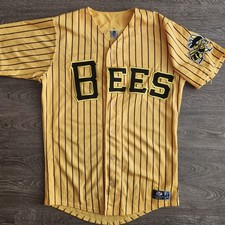 Salt Lake Bees Alternate Yellow Pinstripe Authentic Baseball Jersey 44 OT Sports
