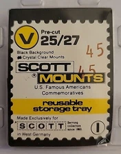 Scott/Prinz Stamp Mounts 25×27 mm – BLACK #909 B – Pre-Cut Pack
