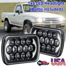 Pair Square 5x77x6inch Rectangle Led Hilo Beam Headlight Drl For Toyota Pickup Pair Square 5x77x6inch Rectangle Led Hilo Beam Headlight Drl For Toyota Pickup