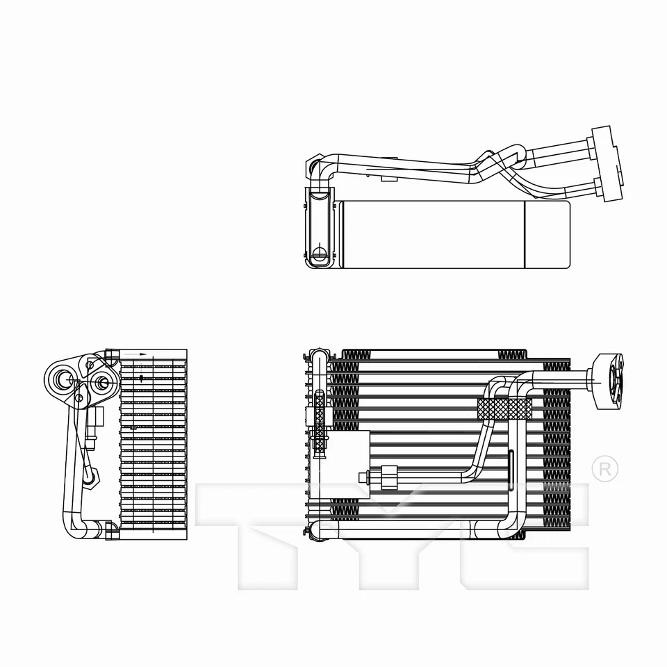 Новый испаритель переменного тока (задний) для 02–09 Chevy Trailblazer/Buick Rainier 89023466 - Изображение 4 из 4