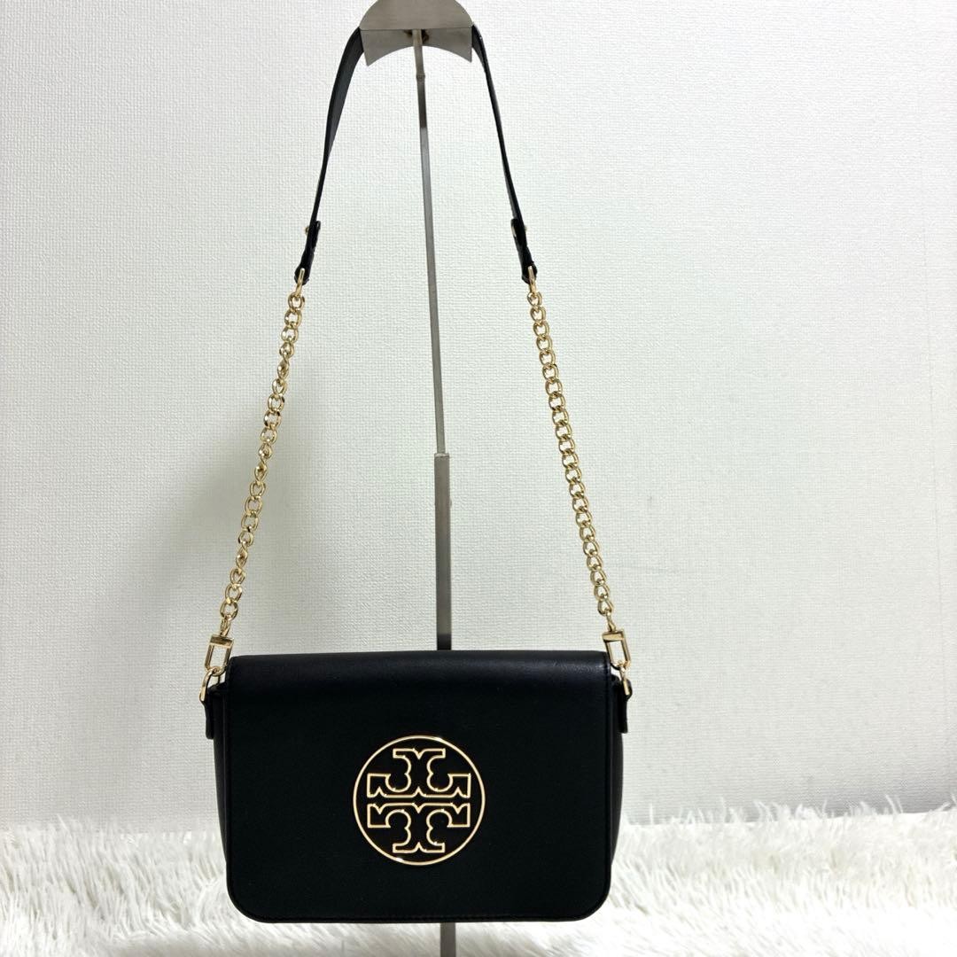 Tory Burch 2-way Chain Shoulder Bag Leather Black Women's From Japan thumbnail 2