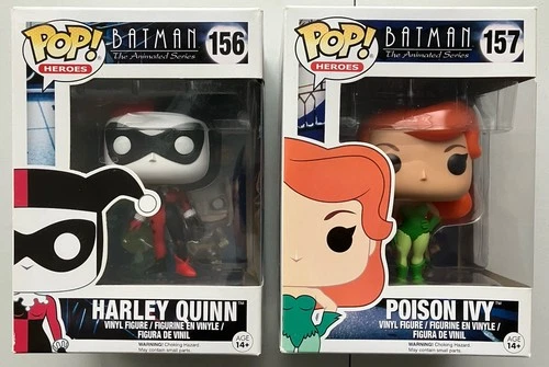 Funko Pop Harley Quinn Poison Ivy Vinyl Figures Batman Animated Series