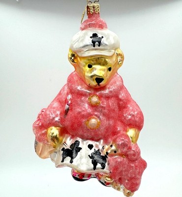 RARE Radko Muffy VanderBear Oodles Of Poodles Bear Christmas Ornament