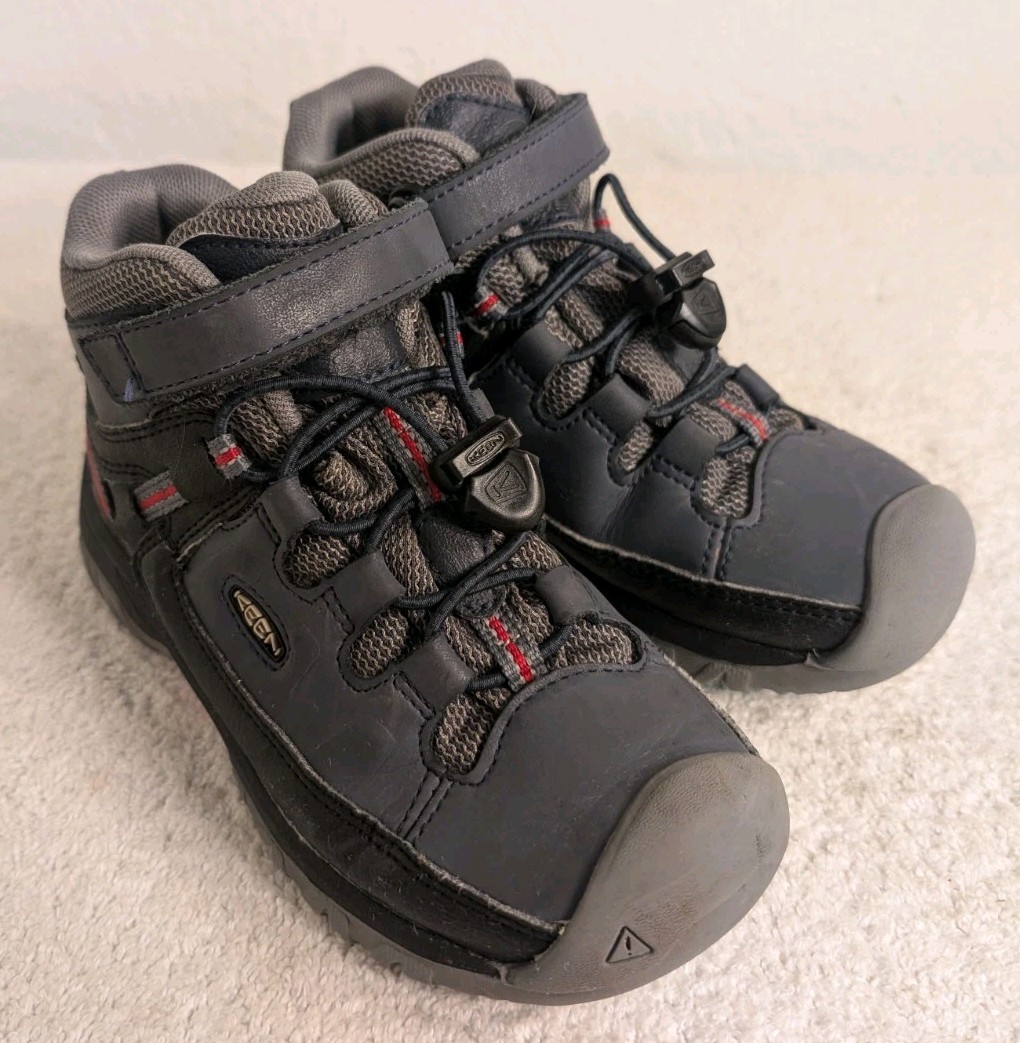 Stivali da trekking KEEN Targhee bambini piccoli taglia 12 altezza media impermeabili grigi