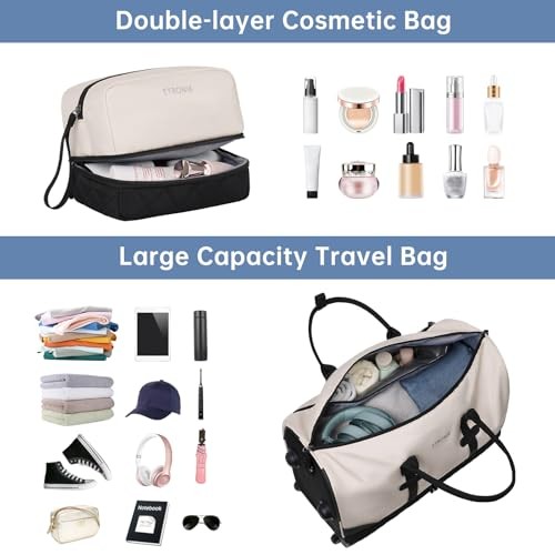Rolling Duffle Bag with Wheels, 21 Inch Flight Approved for Travel with - Picture 4 of 7