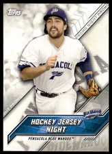 2017 Topps Pro Debut #PN-HJN Hockey Jersey Night Uniforms Pensacola Blue Wahoos