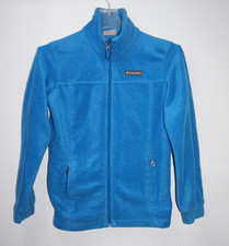 Columbia Classic Blue Fleece Jacket Youth Girls Sz M 10-12
