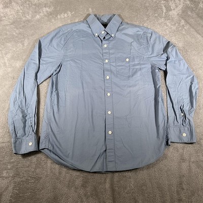 Todd Snyder Shirt Mens Medium Blue Cotton Button Down Long Sleeve Chest Pocket