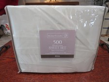 Home Trends 500TC 100 Cotton Sateen Full Size 4 Piece Sheet Set NEW