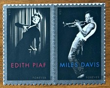 Scott 4692-4693 Miles Davis/ Edith Piaf Pair of  MNH Stamps