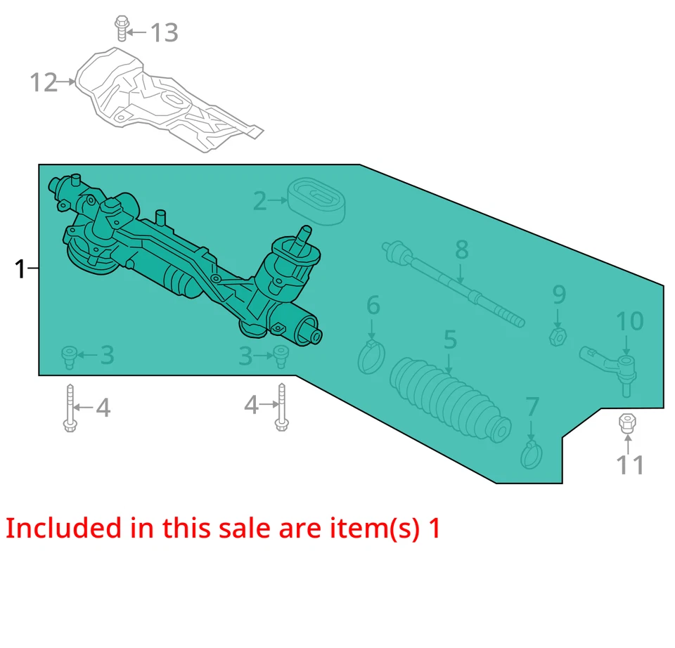 Steering Gear/Rack 85k Miles Fits 18-23 ATLAS 861520 Foto 2 de 4