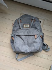 Ruvalino Diaper Bag Multifunctional All In One Travel Backpack Gray