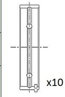 Kurbelwellenlager FAI Autoparts BM1052-STD FüR Ford KA RU8 Fiat Panda Classic 2