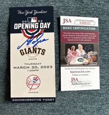 2023 Opening Day Ticket New York Yankees 3/30 Anthony Volpe Debut Signed JSA