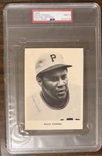 Willie Stargell Autographed 1960-70’s Pirates Issued Photo Card PSA 9 MINT auto