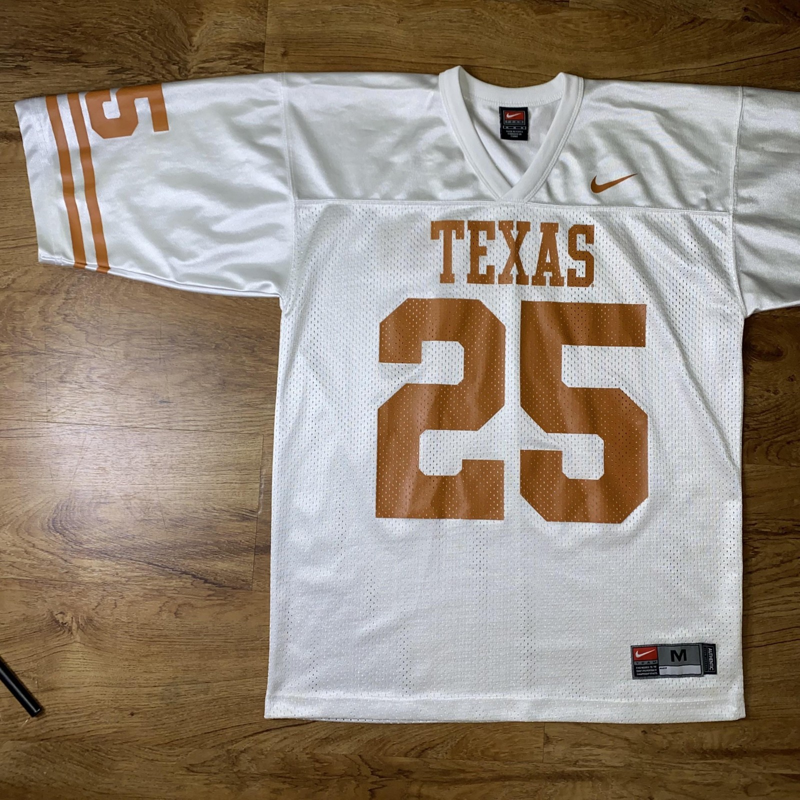 Vintage Texas Longhorns Football Jersey Mens Medium White 25 NCAA Nike 90s thumbnail 2