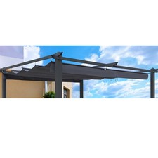 13x10 Replacement Canopy Top Cover Fabric for Outdoor Patio Retractable Pergola