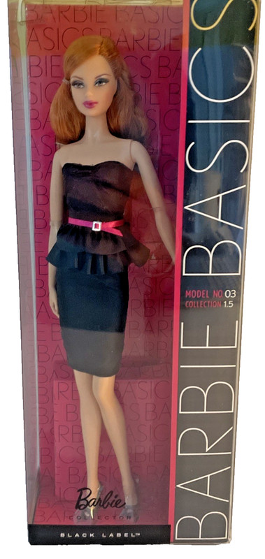2009 Barbie Basics Model No. 03 Steffi Face Redhead Black Label T2163 NIB