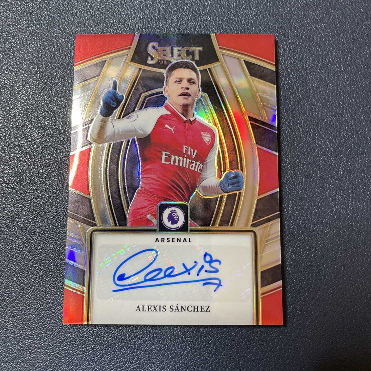 2023-24 Panini Select Alexis Sanchez #SS-AS Silver Auto Arsenal