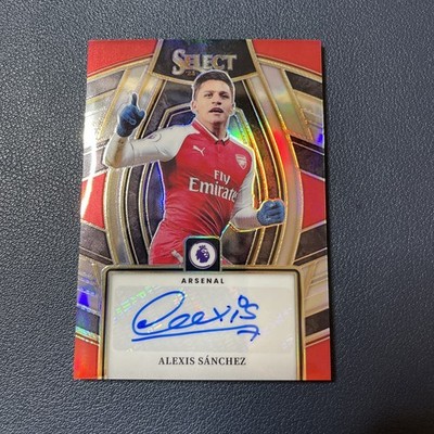 2023-24 Panini Select Alexis Sanchez #SS-AS Silver Auto Arsenal