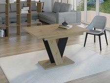 Extendable Dining Table 120 - 160 cm VINY Modern Design Wood Artisan Effect