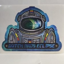 Dutch Bros Eclipse Astronaut Eclipse Sticker Decal